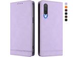 Custodia Per Xiaomi Mi CC9 / Mi 9 Lite, Retro Custodia In Finto Cuoio Flip Con Supporto E Slot Per Carte Di Credito Viola
