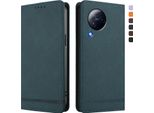 Custodia Per Xiaomi Civi 3, Custodia Retro In Finto Cuoio Flip Con Supporto E Slot Per Carte Verde