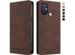 Custodia Per Zte Blade A52, Custodia Retro In Finto Cuoio Con Supporto E Slot Per Carte Di Credito Marrone