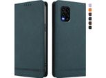 Custodia Per Xiaomi Mi 10 Lite, Custodia Retro In Finto Cuoio Con Supporto E Slot Per Carte Verde