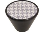 GD09 Pomolo, Nero Opaco, Grigio Pied-De-Poule