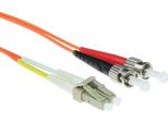 Act 3 Metri Lszh Cavo Patch In Fibra Multimodale 62,5/125 OM1 Duplex Con Connettori Lc E St