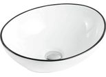 Mexen Elza Lavabo Da Appoggio 40 X 33 Cm, Bianco/Nero - 21014007