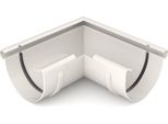 Bryza Grondaia Angolare Esterna In Plastica Ø 75 Mm, Bianco Ral 9010