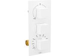Mexen Cube Miscelatore Termostatico Per Vasca-Doccia A 3 Uscite, Bianco - 77503-20