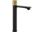 Mexen Royo One Miscelatore Lavabo Alto, Nero/Oro - 72211-75