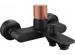 Mexen Royo One Rubinetteria Da Bagno, Nero/Oro Rosa - 72230-76