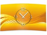 Orologio Da Parete Astratto Arancione Di Design Orologio Da Parete Moderno Di Design Silenzioso Senza Ticchettio Dixtime 3D-0035