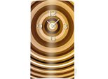 Orologio Da Parete Retrò Anni '70 Di Design Marrone Orologio Da Parete Moderno Di Design Silenzioso Senza Ticchettio Dixtime 3D-0217