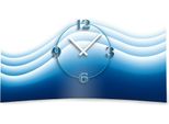 Orologio Da Parete Di Design A Onde Astratte Blu Orologio Da Parete Moderno Di Design Silenzioso Senza Ticchettio Dixtime 3DS-0008