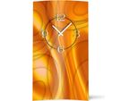 Orologio Da Parete Astratto Arancione Verticale Di Design Orologio Da Parete Moderno Di Design Silenzioso Senza Ticchettio Dixtime 3D-0086