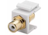 Goobay Modulo Keystone Cinch/Rca2 X Presa Cinch Placcata Oro Bianco (Bulk)