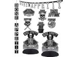 Bristol Novelty Kit Di Decorazione Di Halloween Bone Appetit BN1050 (Taglia Unica) (Bianco/Nero)