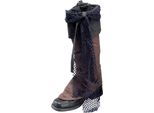 Bristol Novelty Unisex Copristivali Pirata In Pelle Con Effetto Abrasione BN2273 (Taglia Unica) (Marrone/Nero)