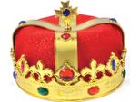 Corona Da Re Unisex Bristol Novelty Con Pietre Finte BN1851 (Taglia Unica) (Oro/Rosso)