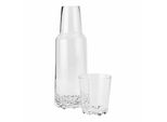Stelton Karaffe Glacier Mit Trinkglas, Wasserkaraffe, Krug, Glas, Transparent, 1 L, 641