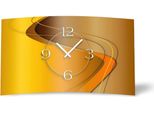 Orologio Da Parete Astratto Di Design Marrone Caramello Orologio Da Parete Moderno Di Design Silenzioso Senza Ticchettio Dixtime 3DS-0021
