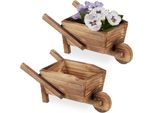 Relaxdays Carriola Per Piante Set Di 2