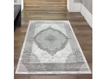 Tappeto Di Design Tappeto Moderno Tappeto Per Soggiorno Con Motivo Grigio Crema Beige Dimensioni - 80 X 150 Cm