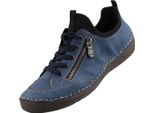 Rieker Donna Scarpa Bassa Stringata Slip-On Zip Decorativa 52573, Misura:40 Eu, Colore:Blu