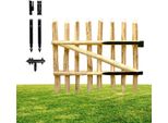 Floranica Portail En Bois De Noisetier 100 X 50 Cm – Portillon Pour ClôTure En ChâTaignier – Porte De Jardin Incl. CharnièRes