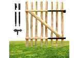 Floranica Portail En Bois De Noisetier 100 X 80 Cm – Portillon Pour ClôTure En ChâTaignier – Porte De Jardin Incl. CharnièRes