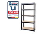 Scaffalatura Pesante Nera Portata Totale 1325 Kg Dimensioni 180 X 90 X 45 Cm