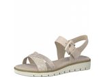 Marco Tozzi Sandali Donna In Pelle Con Fibbia 2-28607-28, Misura:41 Eu, Colore:Beige