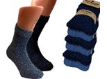 6 Paia Di Calzini Di Lana Norvegesi - Blu Scuro - Taglia 39-42