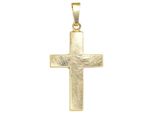 KreuzanhäNger Jobo "AnhäNger Kreuz", Gold (Gelbgold 333), SchmuckanhäNger, Damen, Gelbgold 333, 333 Gold
