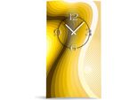 Orologio Da Parete Astratto Retro Marrone Arancione Verticale Di Design Orologio Da Parete Moderno Di Design Silenzioso Senza Ticchettio Dixtime 3D-0051