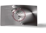 Digital Art Orologio Da Parete Di Design Grigio Metallizzato Orologio Da Parete Moderno Design Silenzioso Senza Ticchettio Dixtime 3DS-0282