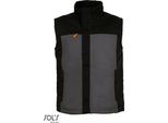 Sols Prowear 01567 | Scaldacorpo Da Lavoro Da Uomo - Gilet Da Lavoro Mission Pro - Colore: Grigio Scuro (Solido)/Nero - Taglia: M