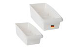 Novaliv Set Organizer Per Medicinali - 25 X 12 Cm E 25 X 16 Cm Bianco - Contenitore Per Pillole, Compresse, Gessi, Vitamine, Bende, Ecc