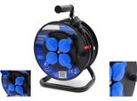 Avvolgicavo In Plastica 25M, Cavo 3X1,5 IP44, Presa 4X