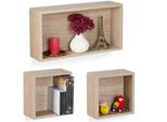 Set Di 3 Mensole Da Parete Relaxdays