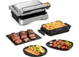 Tefal Optigrill 4In1 GC774D30, Nero, Argento, Rettangolare, Pulsanti, 1 Zona/E, Cerniera, Stato