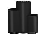 Porta Utensili Da Cucina - Nero - Plastica - Porta Coltelli - Porta Mestoli - Organizzatore Da Cucina - Organizzatore Da Piano Di Lavoro