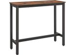 Vasagle LBT12X Tavolo Da Bar Stretto, Tavolo Da Cucina, Bancone Da Cucina, Tavolo Da Bar Rettangolare, Robusta Struttura In Metallo, 120 X 40 X 100 Cm, Facile Montaggio,