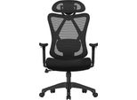 Songmics OBN063B01 Sedia Da Ufficio Sedia Ergonomica Da Scrivania Sedia Per Computer Sedia A Rete Supporto Lombare Regolabile E Poggiatesta 150 Kg Regolazione In Altezza