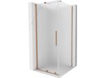 Mexen Velar Cabina Doccia Scorrevole 100 X 100 Cm, Vetro Smerigliato, Rame Spazzolato - 871-100-100-31-65