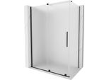 Mexen Velar Cabina Doccia Scorrevole 150 X 85 Cm, Smerigliato, Nero - 871-150-085-31-70