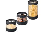 Vasetti Relaxdays Con Coperchio Set Di 3