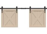 Vidaxl Set Di Accessori Per Porte Scorrevoli Per Armadi 122 Cm Acciaio Al Carbonio