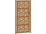 Vidaxl Cancello Da Giardino 100X200 Cm Design Ad Ante In Acciaio Resistente Alle Intemperie