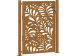 Vidaxl Cancello Da Giardino 100X125 Cm In Acciaio Resistente Agli Agenti Atmosferici Design A Onda