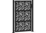 Vidaxl Cancello Da Giardino Nero 100X150 Cm Design Con Lamelle In Acciaio