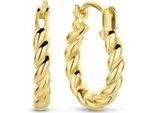 New Bling 9NB-0767 Orecchini D'argento - Donna - Ritorto - 15 X 2,5 Mm - Argento - Placcato Oro (Placcato Oro/Oro Su Argento)