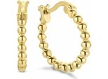 New Bling 9NB-0662 - Orecchini In Argento - Donna - Perline - 15 X 2 Mm - Cerniera - Argento - Placcato Oro (Placcato Oro/Oro Su Argento)
