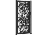 Vidaxl Cancello Da Giardino Nero 100X200 Cm In Acciaio Trace Design